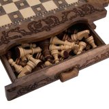 Шахматы резные в ларце 40 с ящиками, Avetyan ma403
