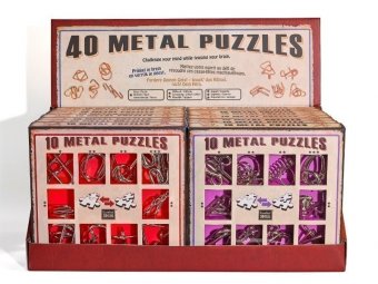 Набор из 10 металлических головоломок (синий) / 10 Metal Puzzles blue set 473356