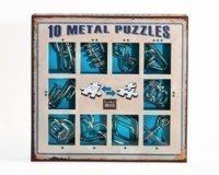 Набор из 10 металлических головоломок (синий) / 10 Metal Puzzles blue set 473356