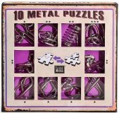 Набор из 10 металлических головоломок (фиолетовый) / 10 Metal Puzzles purple set 473359