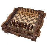 Шахматы резные в ларце 40 с ящиками, Avetyan ma403
