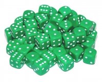 Кости игральные пластиковые, 12 мм, 1шт, цвет зеленый zar3