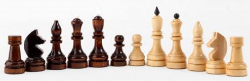 Шахматы обиходные лак с темной доской Р-11