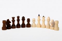 Шахматы обиходные парафинированные с темной доской Р-12